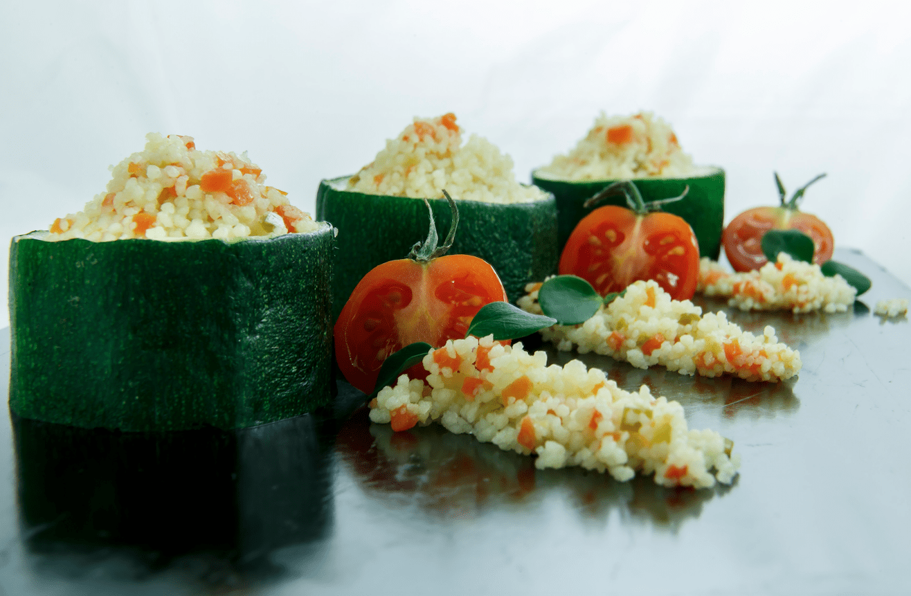 Calabacines rellenos de cuscús